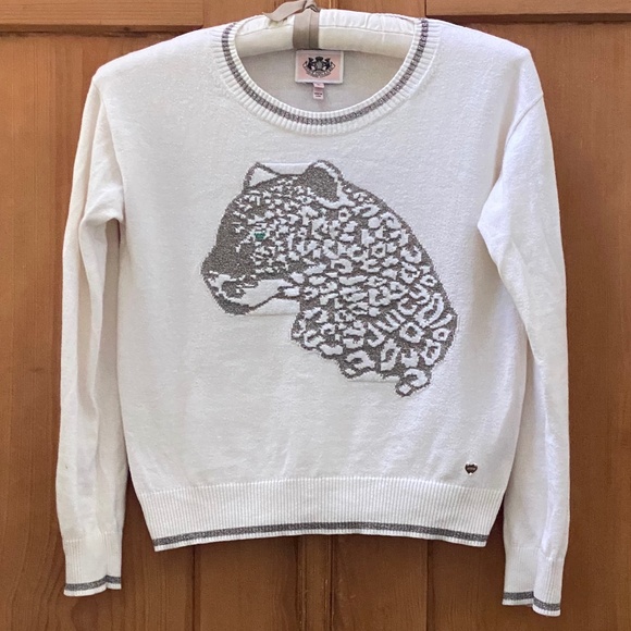 VINTAGE-Rare Girl's Juicy Couture Cheetah Pullover Sweater Sz 12/14 XL - Picture 1 of 6